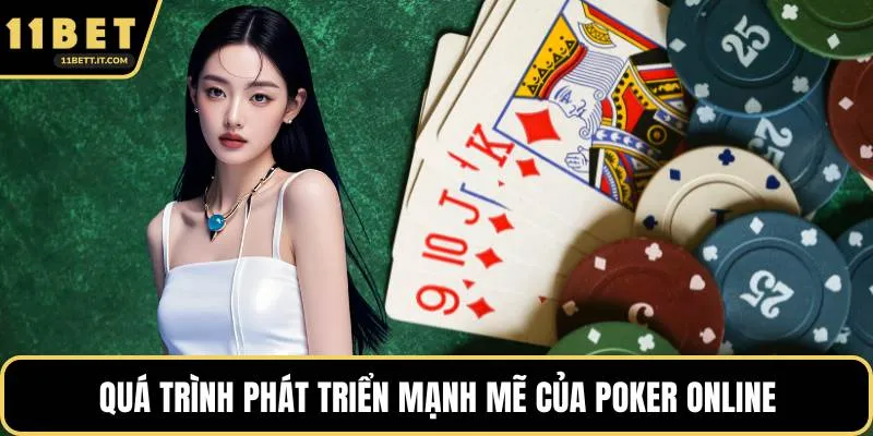 Quá trình phát triển mạnh mẽ của poker online